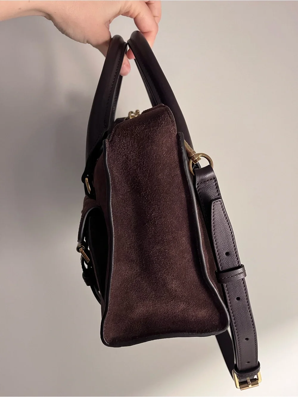 Mulberry Small Roxanne Chocolate Suede - Picture 8 of 8